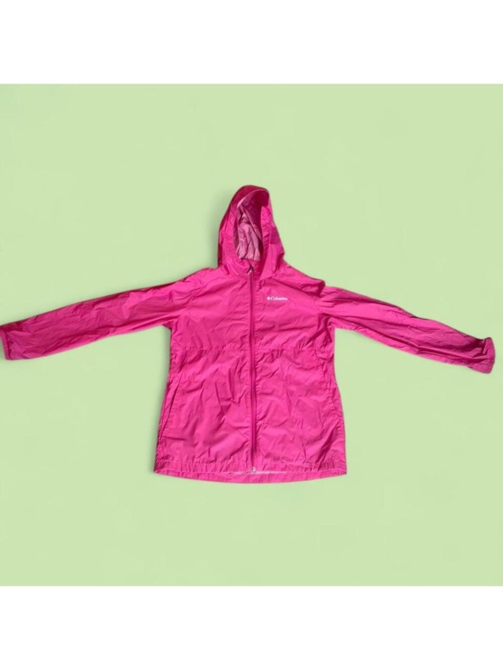 Columbia Sportswear hot pink girls rain jacket size XL 🩷🌧️